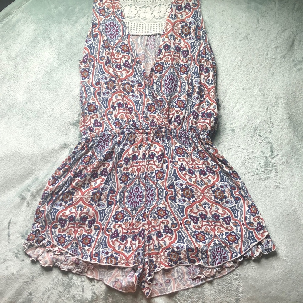 Floral print romper